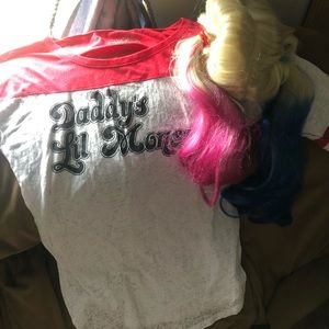 Suicide Squad Harley Quinn T Shirt and Wig